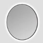 Round Black Backlit Heated Bathroom Mirror with Lights 800mm – Orion