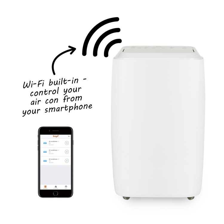 Refurbished electriQ 12000 BTU SMART WIFI App Portable Air Conditioner with Heat Pump