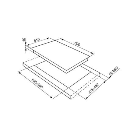 Smeg P1641X Linea 4 Burner 60cm Gas Hob With Ultra Rapid Burner - Stainless Steel