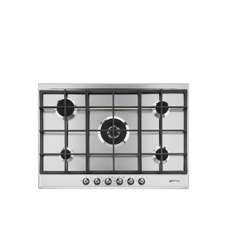 Smeg P372XGH Classic 72cm 5 Burner Gas Hob Stainless Steel