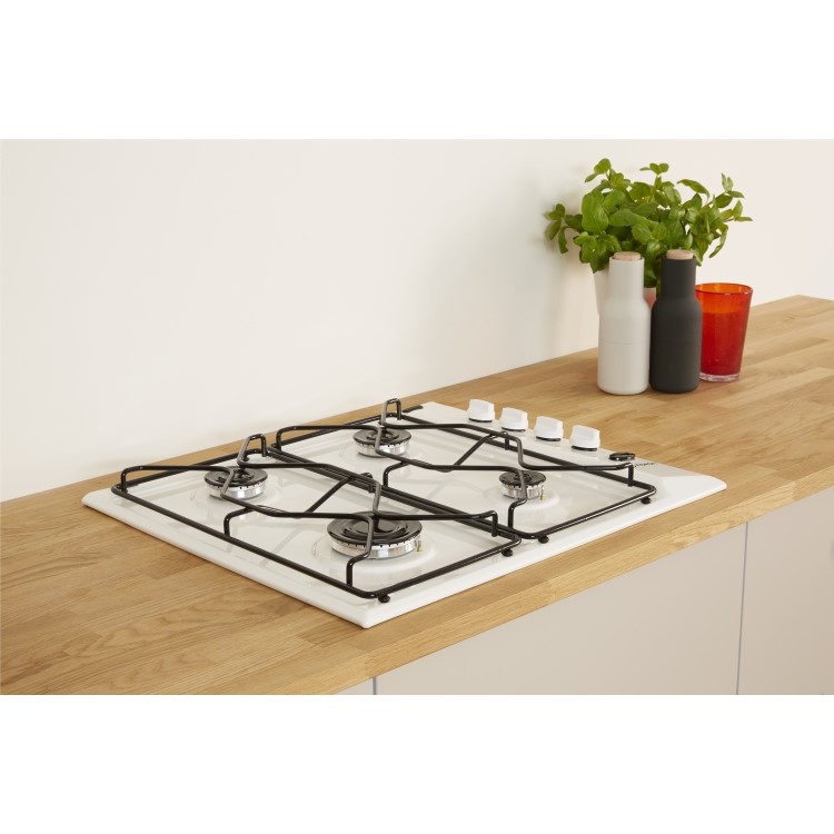 Indesit Aria 58cm 4 Burner Gas Hob - White