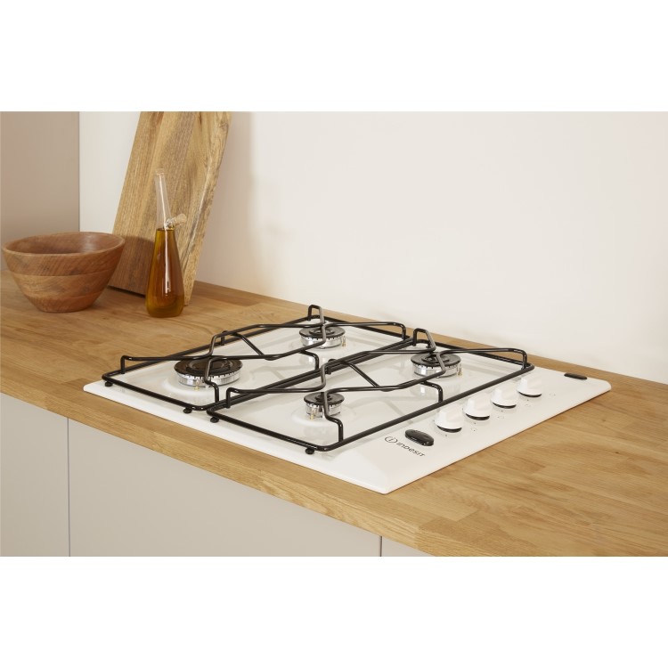 Indesit Aria 58cm 4 Burner Gas Hob - White