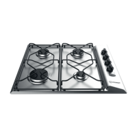 Indesit Aria 58cm 4 Burner Gas Hob - Stainless Steel