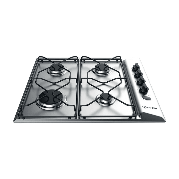 Indesit Aria 58cm 4 Burner Gas Hob - Stainless Steel