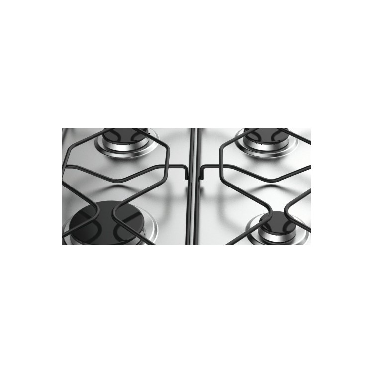 Refurbished Indesit Aria PAA642IXIWE1 58cm Four Burner Gas Hob Stainless Steel