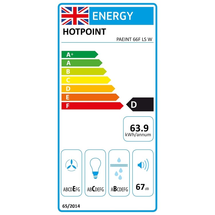 Hotpoint 60cm Integrated Cooker Hood - Grey