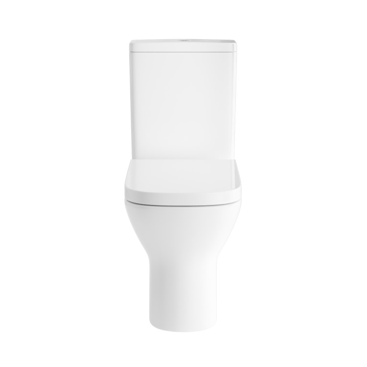 Close Coupled Rimless Open Back Toilet with Soft Close Seat - Palma