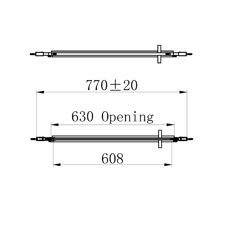 800mm Brushed Brass Hinged Shower Door 8mm Glass - Pavo