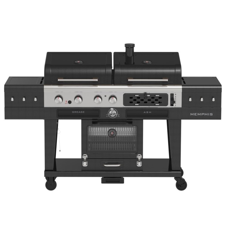 Pit Boss Memphis 2.0 Ultimate Gas and Charcoal Combo BBQ Grill with Smoker - PBMEMU2