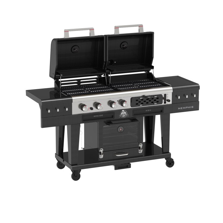 Pit Boss Memphis 2.0 Ultimate Gas and Charcoal Combo BBQ Grill with Smoker - PBMEMU2