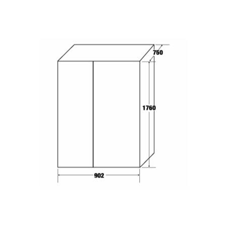 CDA PC50SC Stainless Steel Look 550 Litre American Fridge Freezer