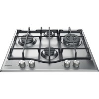 Hotpoint 59cm 4 Burner Gas Hob with Wok Burner - Stainless Steel