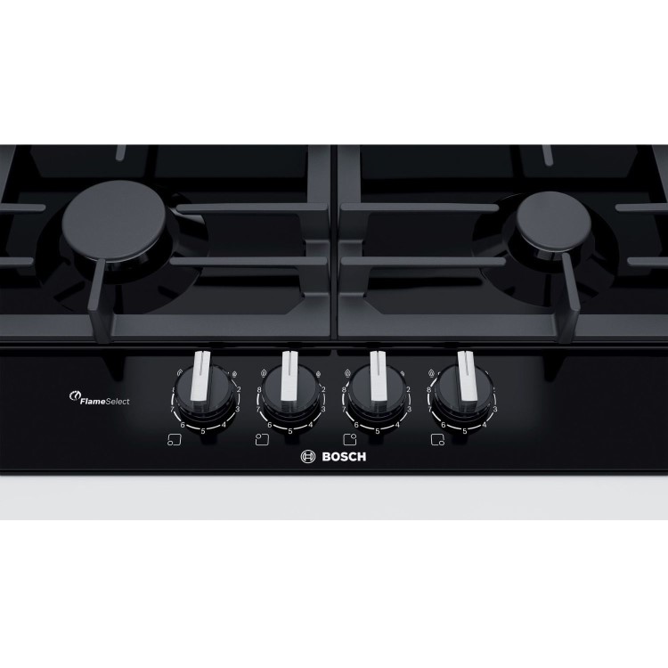 Bosch Series 6 60cm 4 Burner Gas Hob - Black