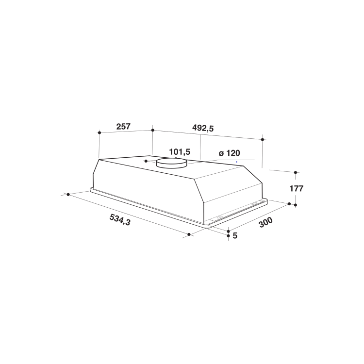 Hotpoint 53cm Canopy Cooker Hood - Stainless Steel