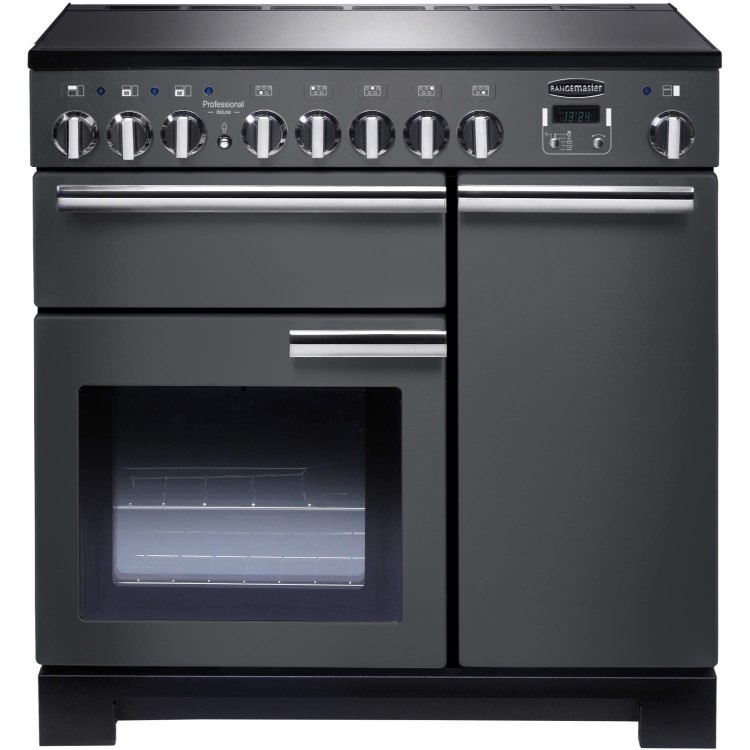 Rangemaster Professional Deluxe 90cm Electric Induction Range Cooker - Slate