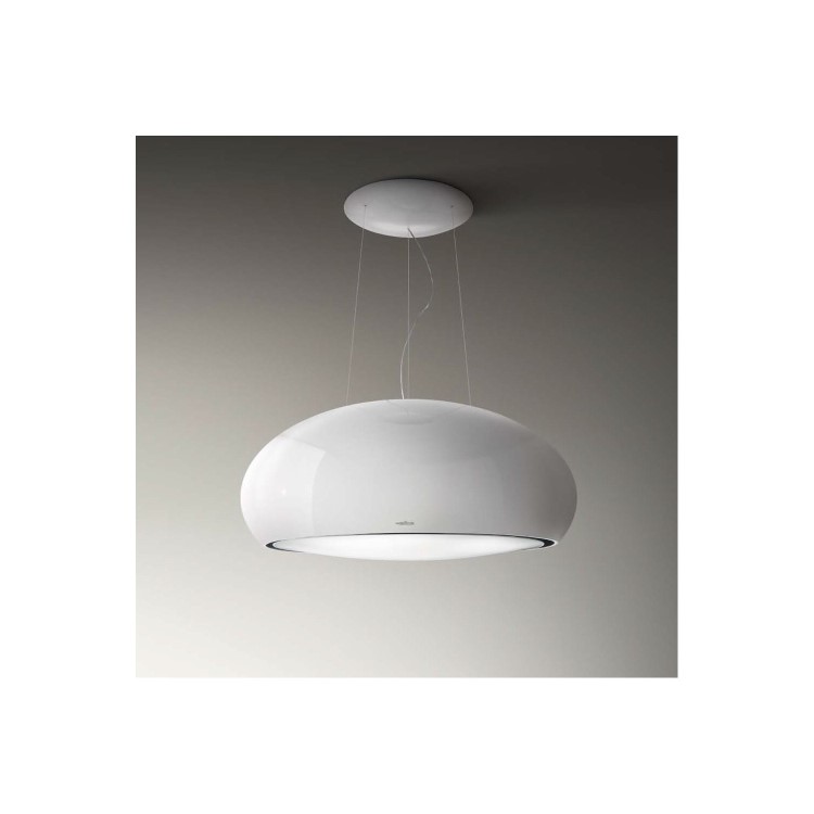 Elica PEARL-WH 80cm Seashell Pearlescent Island Cooker Hood - White