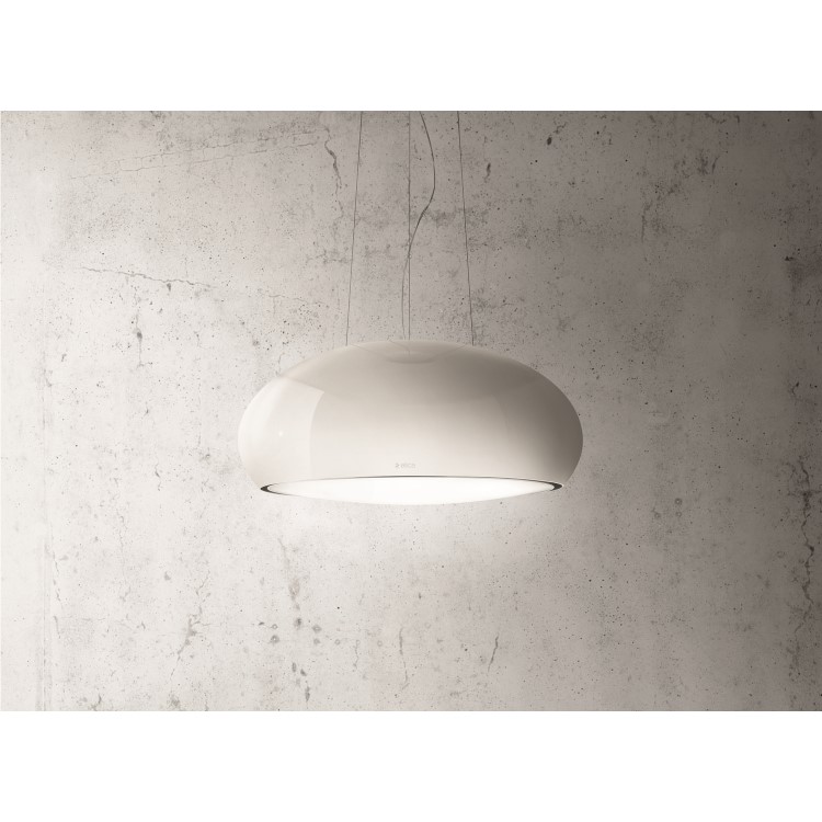 Elica PEARL-WH 80cm Seashell Pearlescent Island Cooker Hood - White