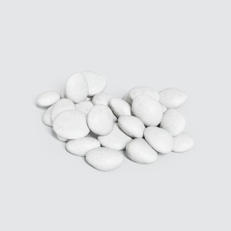 White Decorative Stone Pebbles for Amberglo Fire