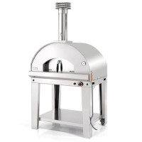 Fontana Mangiafuoco Outdoor Freestanding Gas Pizza Oven with Trolley - Stainless Steel