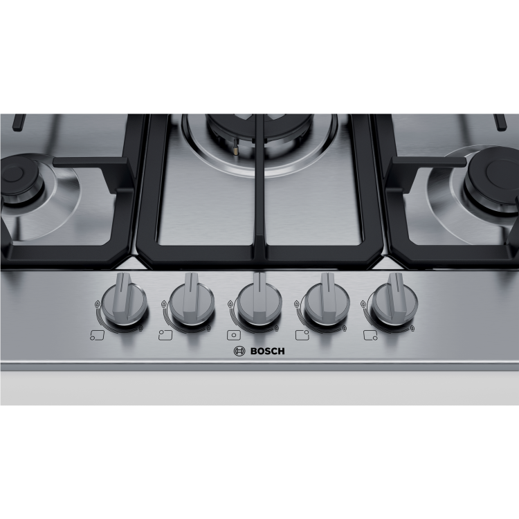 Refurbished Bosch Series 4 PGQ7B5B90 75cm 5 Burner Gas Hob Stainless Steel