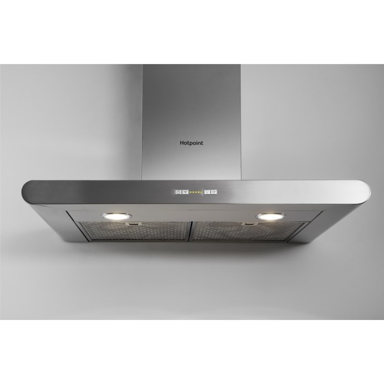 Hotpoint 70cm Chimney Cooker Hood - Stainless Steel