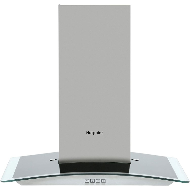 Hotpoint 60cm Curved Glass Cooker Hood - Stainless Steel