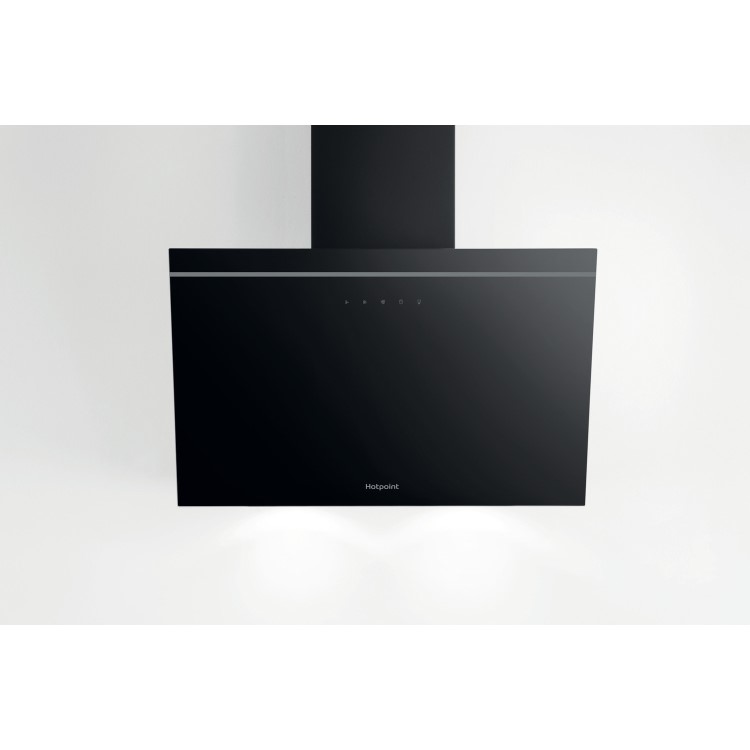 Hotpoint 60cm Angled Chimney Hood - Black