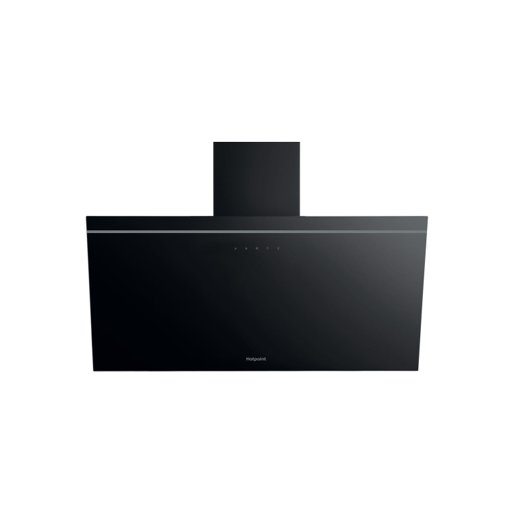 Hotpoint 80cm Angled Chimney Cooker Hood - Black