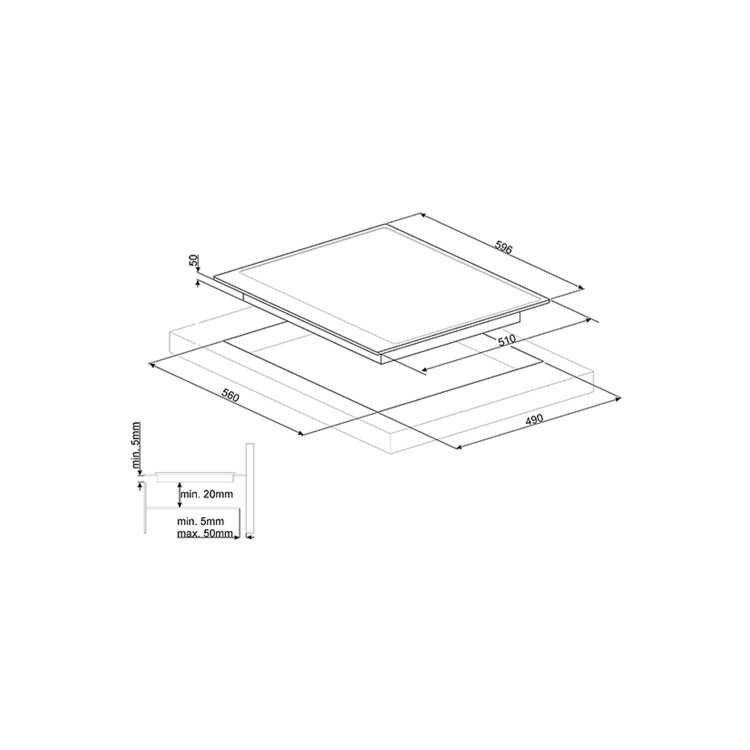 Smeg PI964X Victoria 60cm Four Zone Induction Hob Stainless Steel Frame