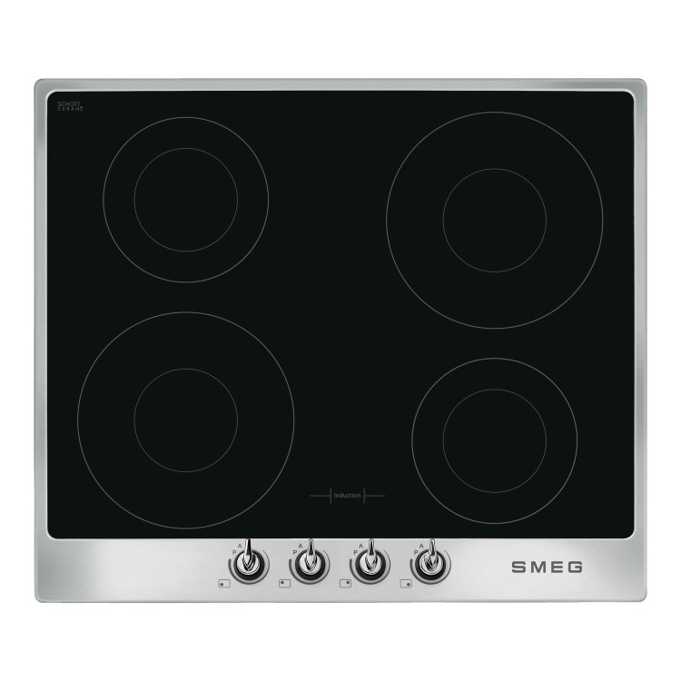 Smeg PI964X Victoria 60cm Four Zone Induction Hob Stainless Steel Frame