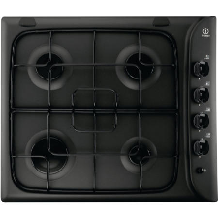 Indesit PIM640ASBK 60cm 4 Burner Gas Hob in Black