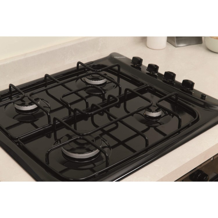 Indesit PIM640ASBK 60cm 4 Burner Gas Hob in Black