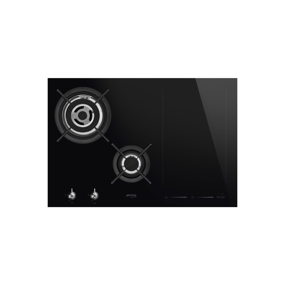 Smeg PM3721WLD 75cm Classic Mixed Fuel Hob 2 Gas Burners 1 Induction ...