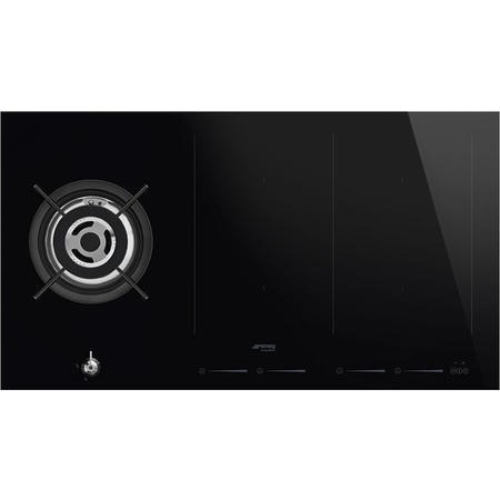 Smeg PM3912WLD 90cm Classic Mixed Fuel Hob - 1 Gas Wok Burner 2 ...