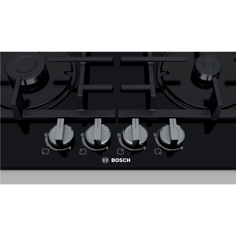 Bosch Series 4 60cm Gas on Glass 4 Burner Gas Hob - Black