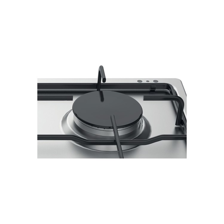 Refurbished Hotpoint PPH60PFIXUK 59cm 4 Burner Gas Hob Stainless Steel