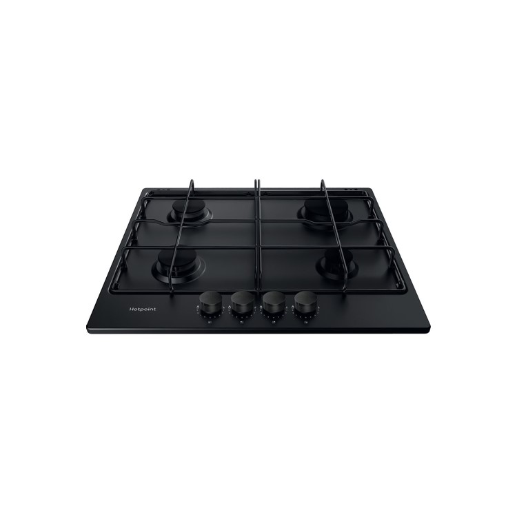 Hotpoint 58cm 4 Burner Gas Hob - Black