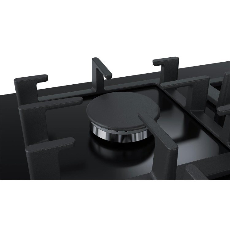 Refurbished Bosch Series 6 PPP6A6B90 60cm Gas on Glass 4 Burner Gas Hob Black