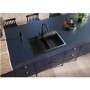 Rangemaster Prato Single Bowl Inset Black Granite Kitchen Sink- 570mm x 510mm