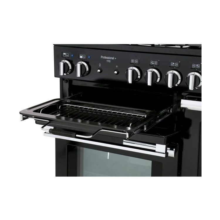 Rangemaster Professional Plus 110cm Dual Fuel Range Cooker - Black