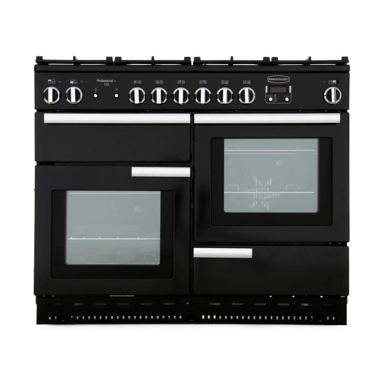 Rangemaster Professional Plus 110cm Dual Fuel Range Cooker - Black