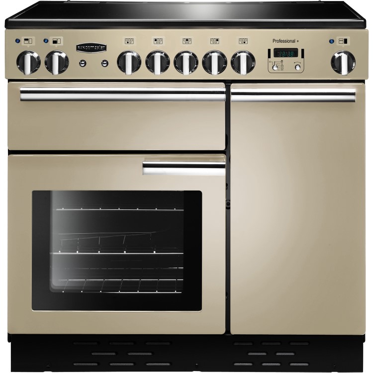 Rangemaster 91720 Professional Plus Cream 90cm Electric Range Cooker With Induction Hob