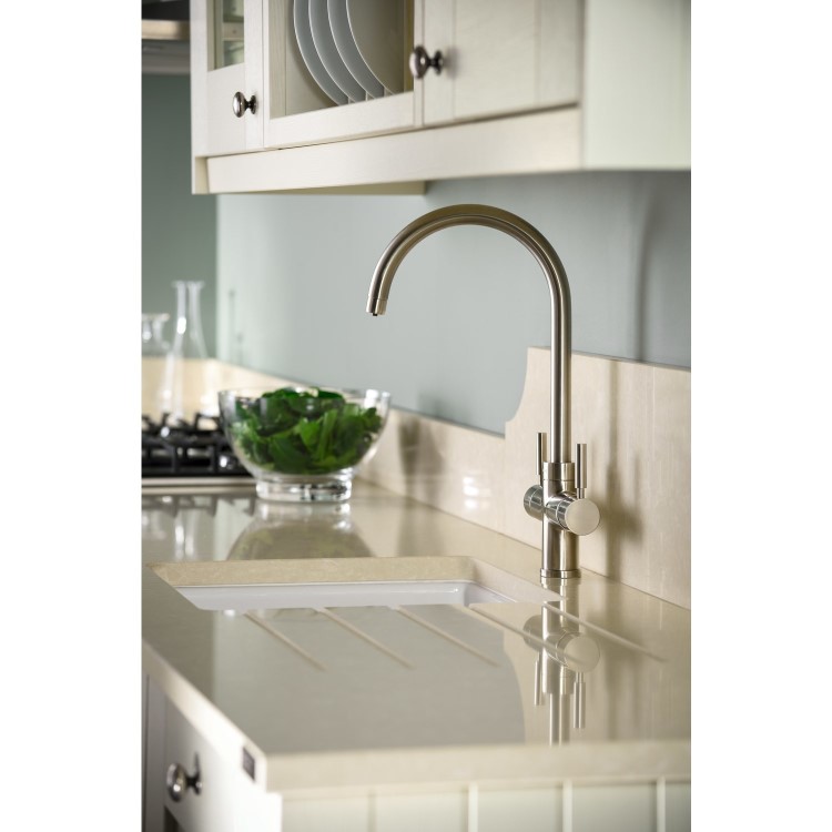 Abode PT1102 Pronteau 3 in 1 Prostream Monobloc Instant Boiling Water Tap - Brushed Nickel