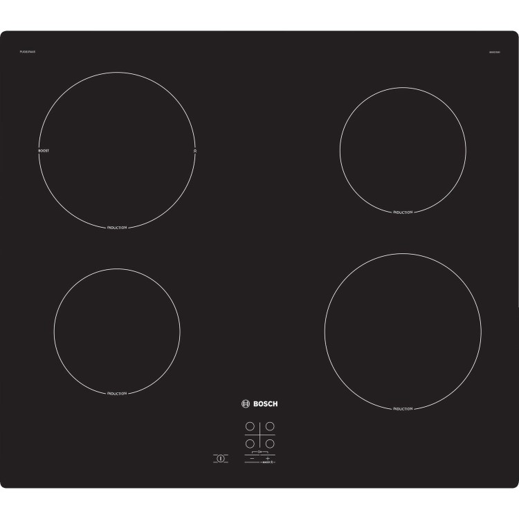 Refurbished Bosch Serie 2 PUG61RAA5B 60cm 4 Zone Induction Hob With Boost Zone