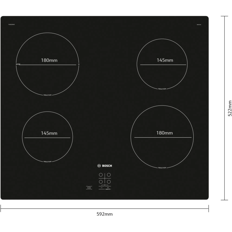 Bosch Series 2 60cm 4 Zone Induction Hob With Boost Zone