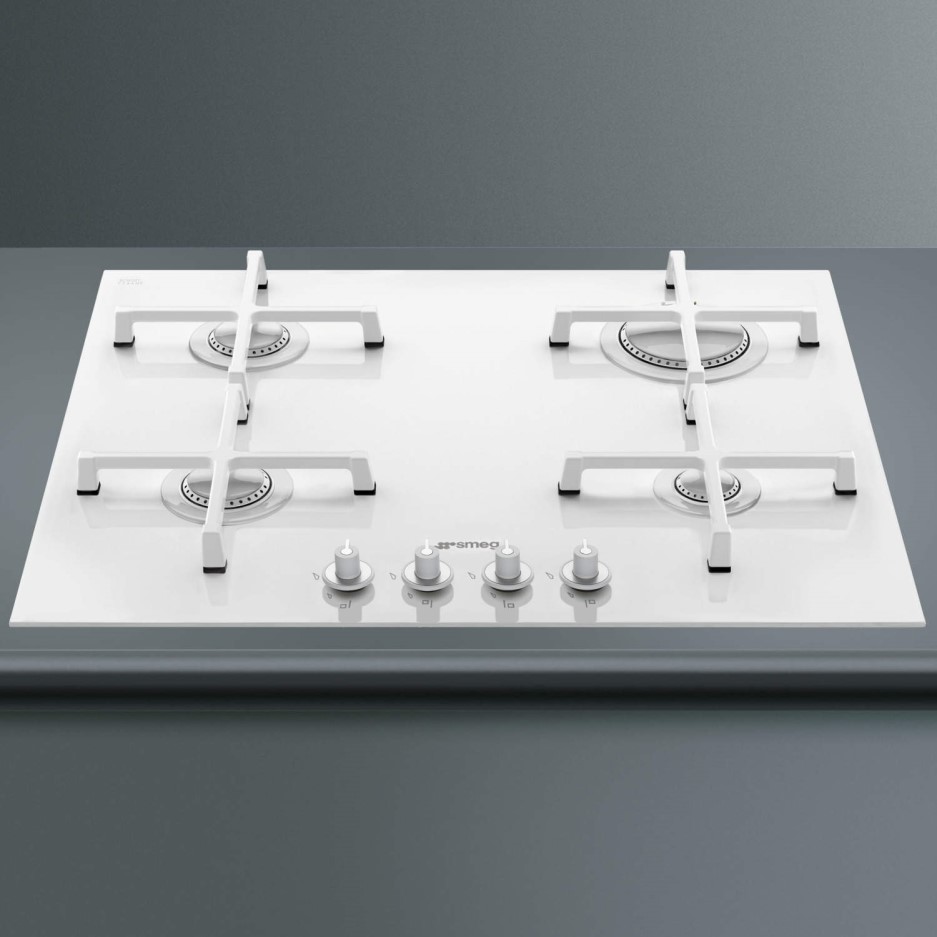 Smeg PV164CB Linea 60cm 4 Burner Gas-on-glass Hob With Straight Edge