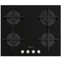 Smeg Cucina 60cm 4 Burner Gas-on-Glass Hob - Black