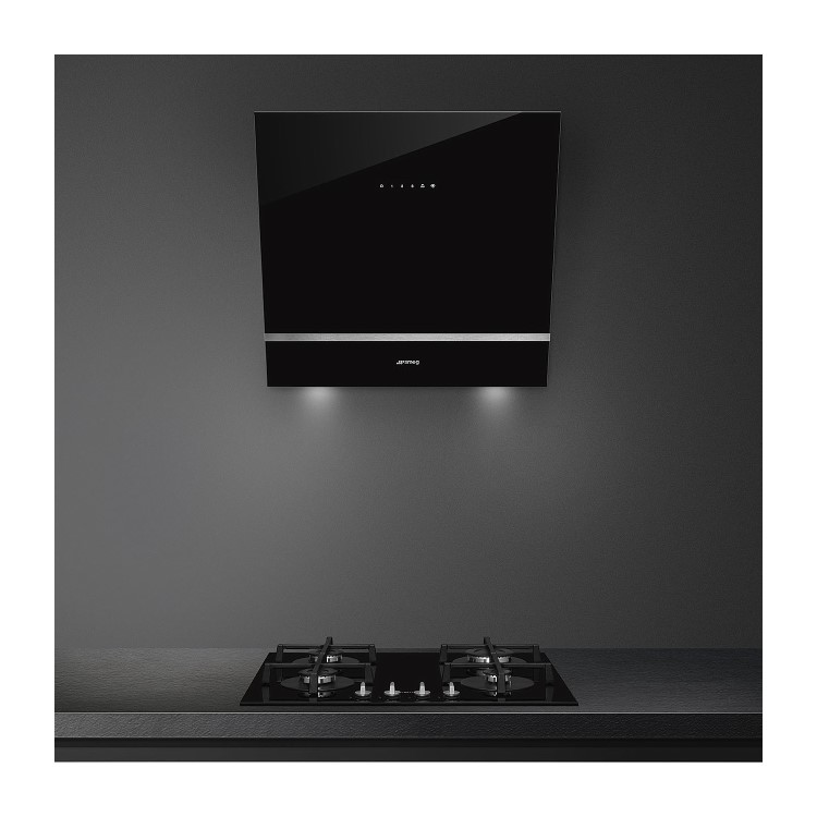 Smeg Cucina 60cm 4 Burner Gas-on-Glass Hob - Black