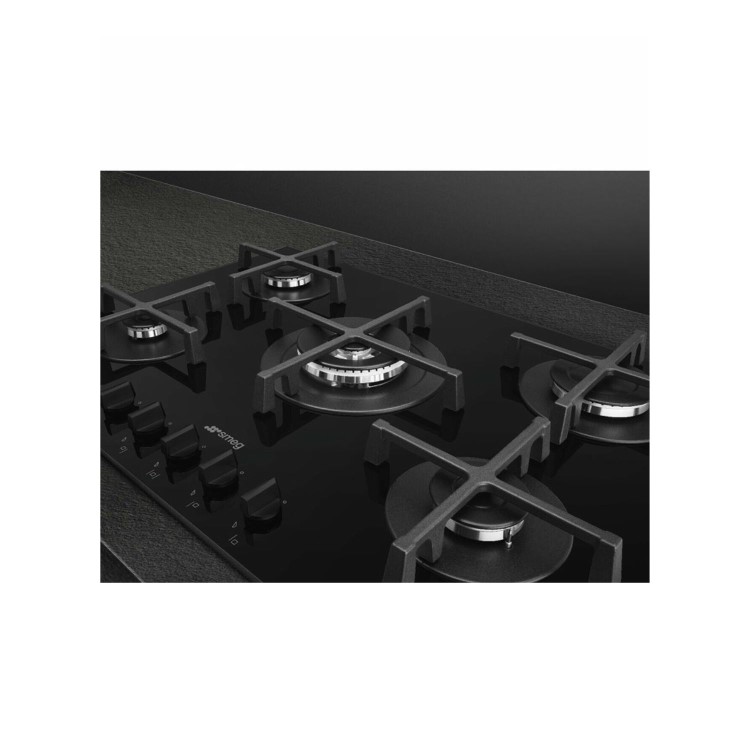 Smeg Cucina 72cm Gas Hob - Black