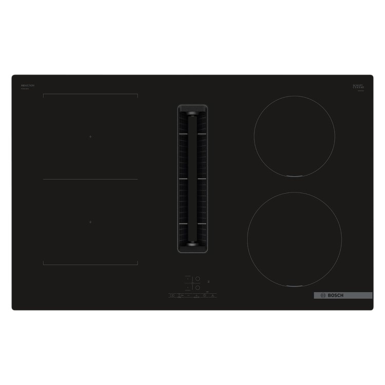 Bosch Series 4 80cm 4 Zone Venting Induction Hob with Combi Zone - Black